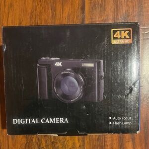 4K Ultra HD Black Digital Camera with Auto Focus